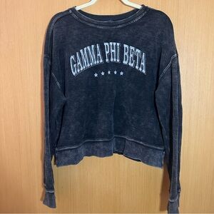 Gamma Phi Beta Sorority 100% Cotton Pullover Sweatshirt | Size S